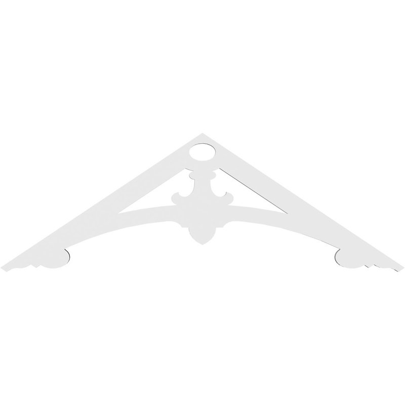 Pignon Sellek de qualité architecturale en PVC (4/12), 48 po x 8 po x 1 po, 4/12, Plastique