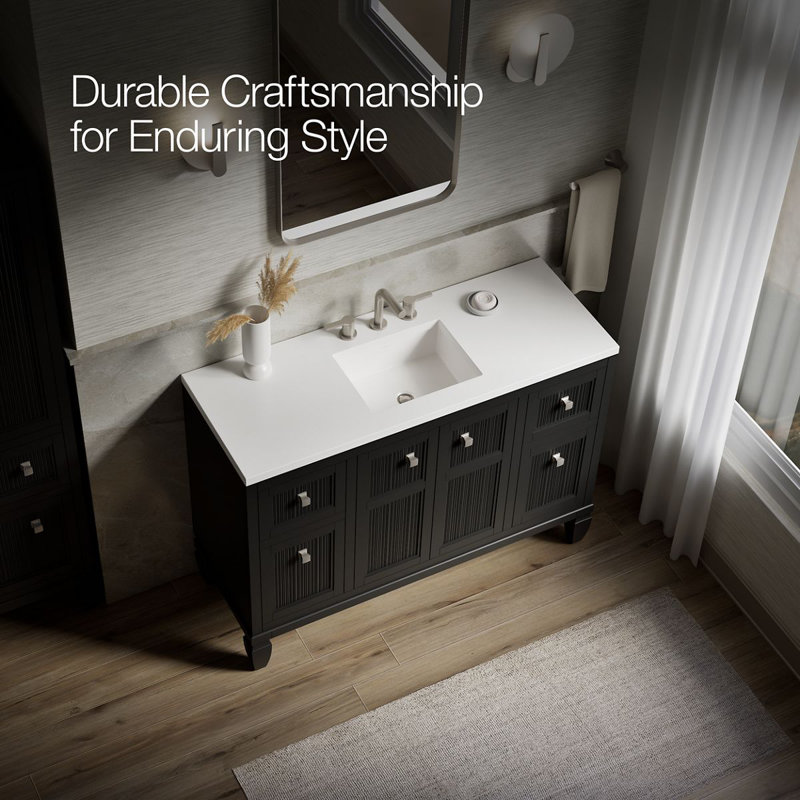 Hearthaven 48-In Bathroom Vanity Set, Slate Gray