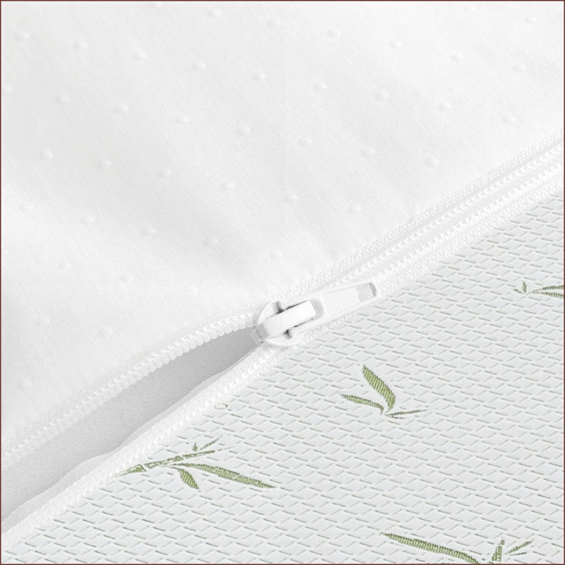 Matelas Matelas en mousse viscoélastique infusée de gel à double couche 10 pouces avec housse en bambou - simple | Blanc neige | Mousse
