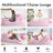  2-in-1 Foldable Yoga Chair with Removable Washable Cover, Ergonomic Chaise Lounge and Bed Bench for Home Studio-338114338
