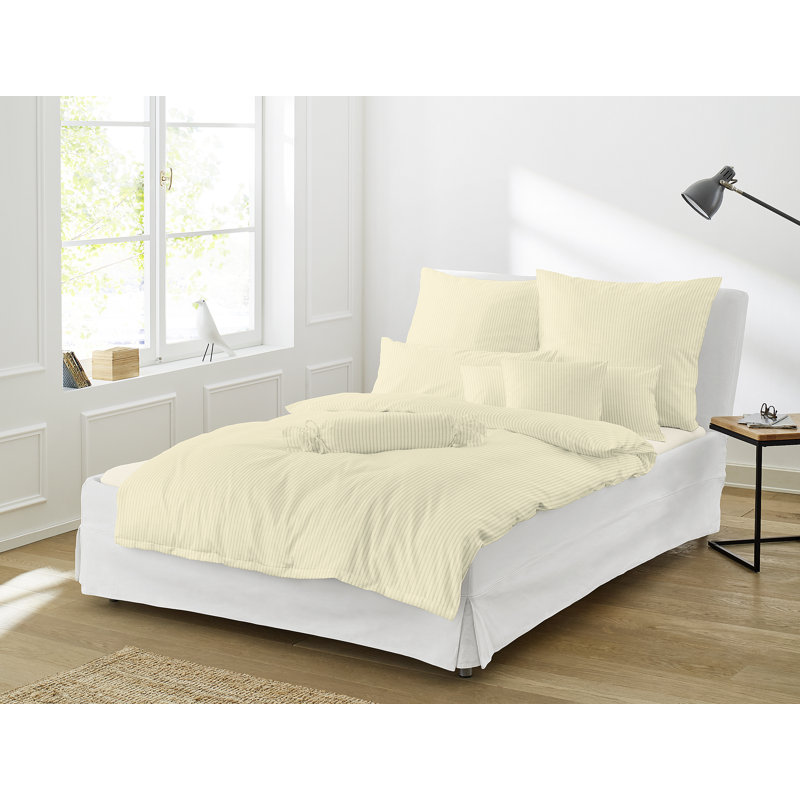 Lumen 2 Piece Duvet Cover Set, Single - 1 Pillowcase (80 x 80 cm), Cream