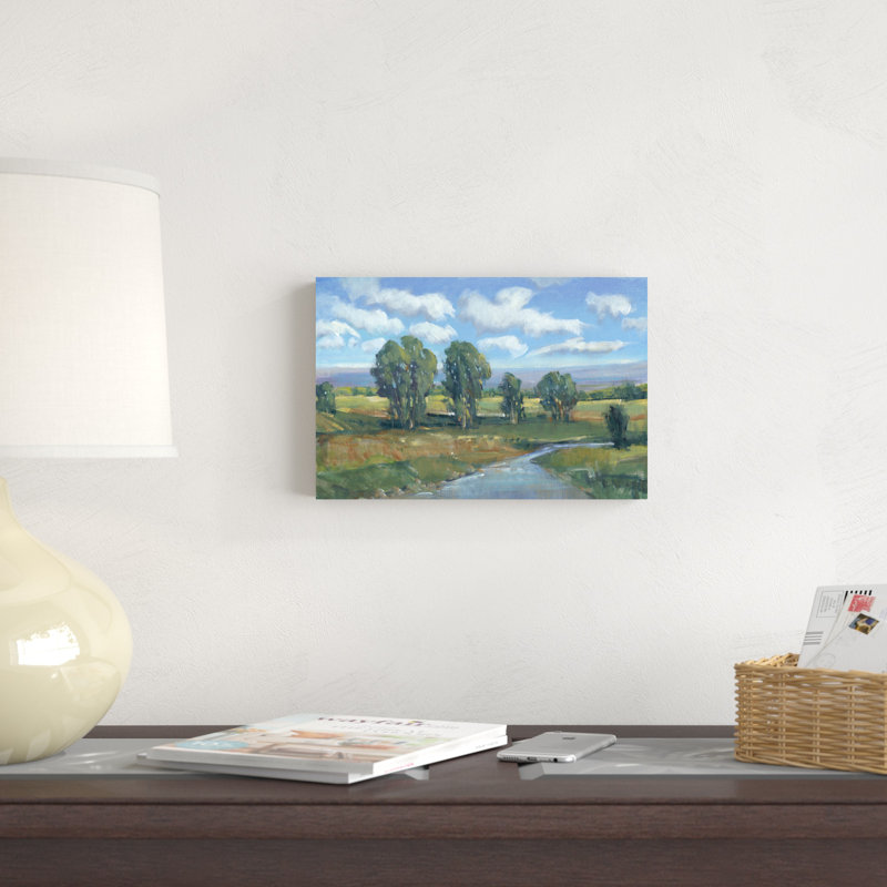 «Lazy River Day I» par Timothy O 'Toole - peinture sur toile tendue, H 8 po x l 12 po x P 1,25 po