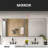 1.3" Thick Rectangle Metal Framed Bathroom Vanity Mirror, Decorative Mirror Wall Mirror with Tempered Glass-2079370089-2079370090