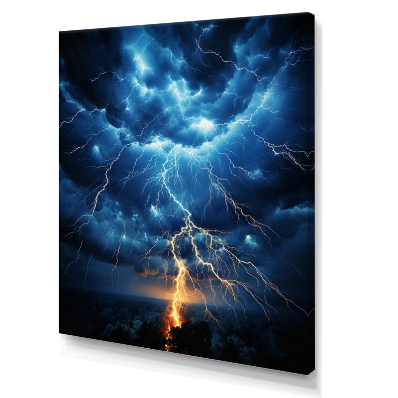 Radnitz Lightning Electric Dance I sur toile, Toile tendue, H 44 po x l 34 po x P 1,5 po