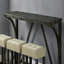 Modern Brown Dining Table W Usb 3X Stools Biscuit-Tufted Seat Cushion Beige 3Pc Dining Table Set