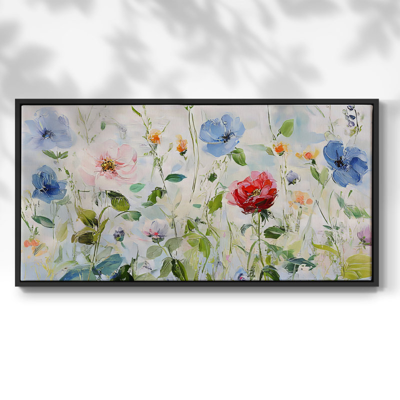 Botanical Series-CECLI- Toile tendue avec châssis tendue, prête à être accrochée, H 17 po x l 33 po