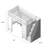 Identas Twin 8 Drawer Solid Wood Loft Bed With Bookcase-125420977