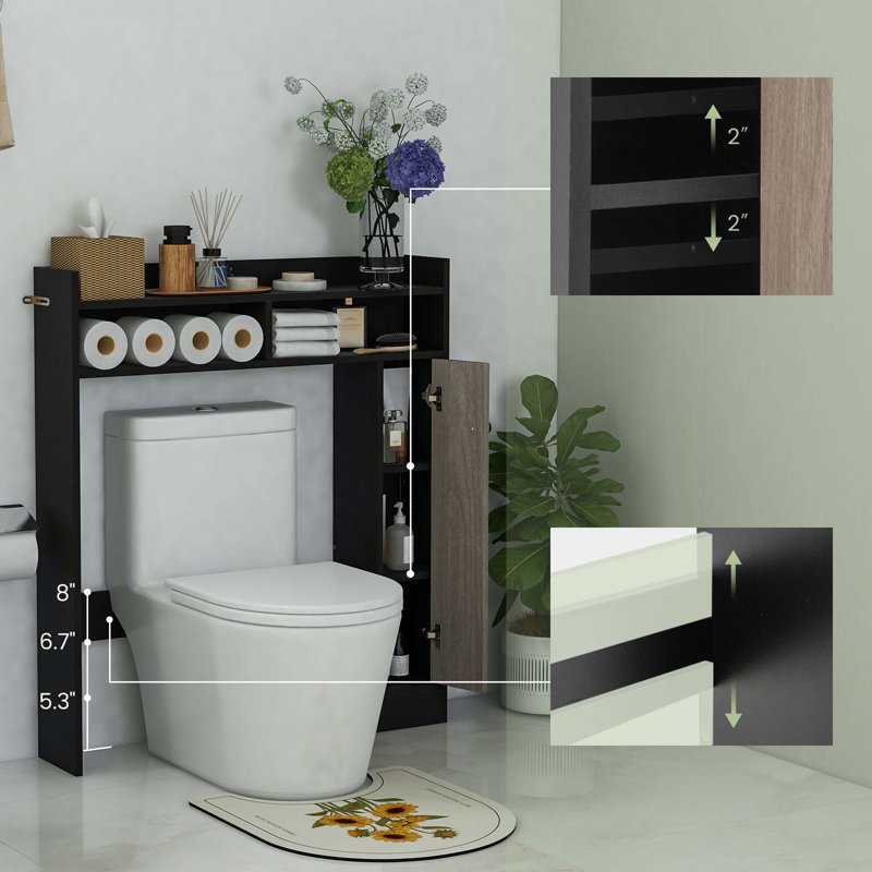 Rangement pour salle de bain Mahnur, Noir