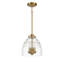 Luminaire suspendu à trois bougies avec verre transparent Ember