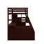 Lit mezzanine simple avec tiroirs, tablettes et bureau-319068551