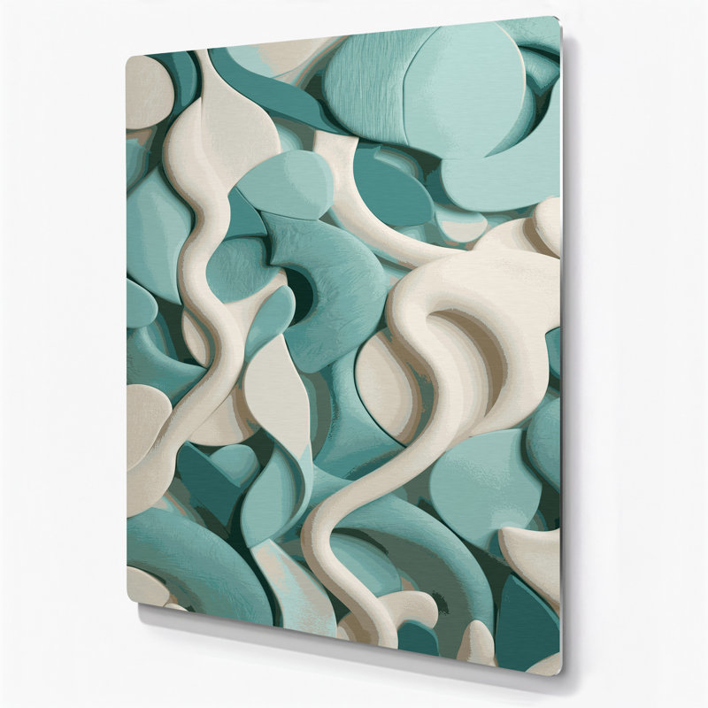 Abstrait, formes 12, art mural en métal brun, H 11 po x l 14 po