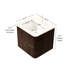 Meuble-lavabo 24 po avec lavabo, 2 tiroirs, céramique blanche, aspect noyer rétro, structure de tiroir stable