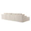 Canapés modulaires Cloud à compression, 6 places, velours côtelé blanc, style moderne pour la maison familiale-1730909596