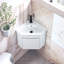 Ensemble de meuble-lavabo simple 16 po blanc avec plateau en céramique