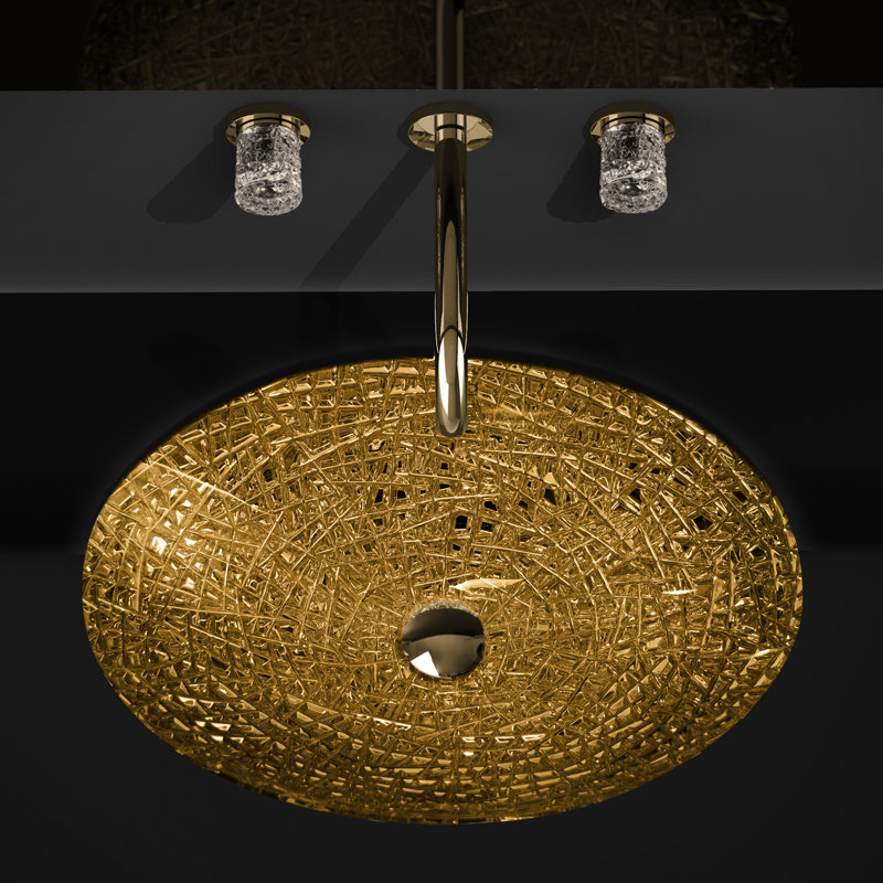 De Medici 20'' L Bathroom Sink, Gold