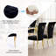Chaise d'appoint rembourrée en velours noir Hrithika