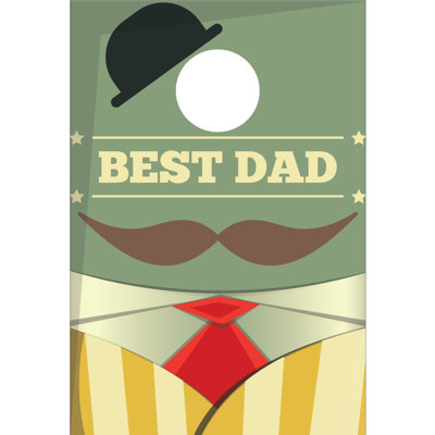 2' x 3' Happy Father's Day Best Dad Solid Wood Cornhole Board