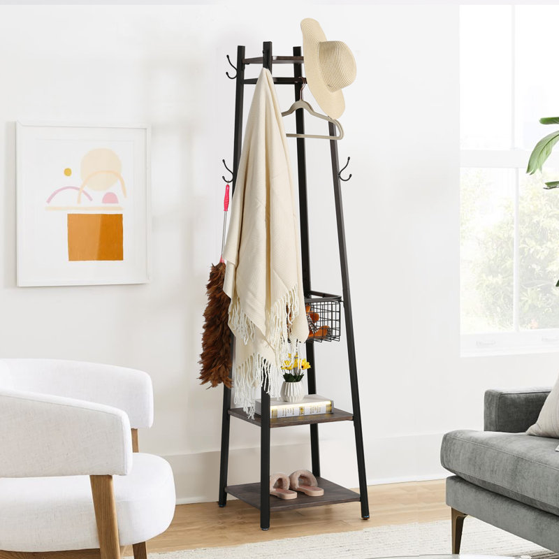NS 45.5cm Wide Clothes Rack, Dark Brown