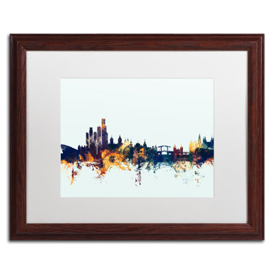 « amsterdam horizon blue », impression encadrée