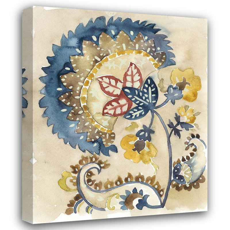 «Red Barrel Studio® Zarris, Chariklia Gallery», art sur toile tendue: Paisley Path II, H 34 po x l 28 po