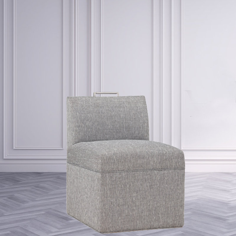 Fauteuil de chambre en polyester 21,85 po Ragnar, 100 % polyester gris