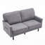 Canapé Boucle en tissu 2 places avec port USB et housse de coussin amovible-1823254583