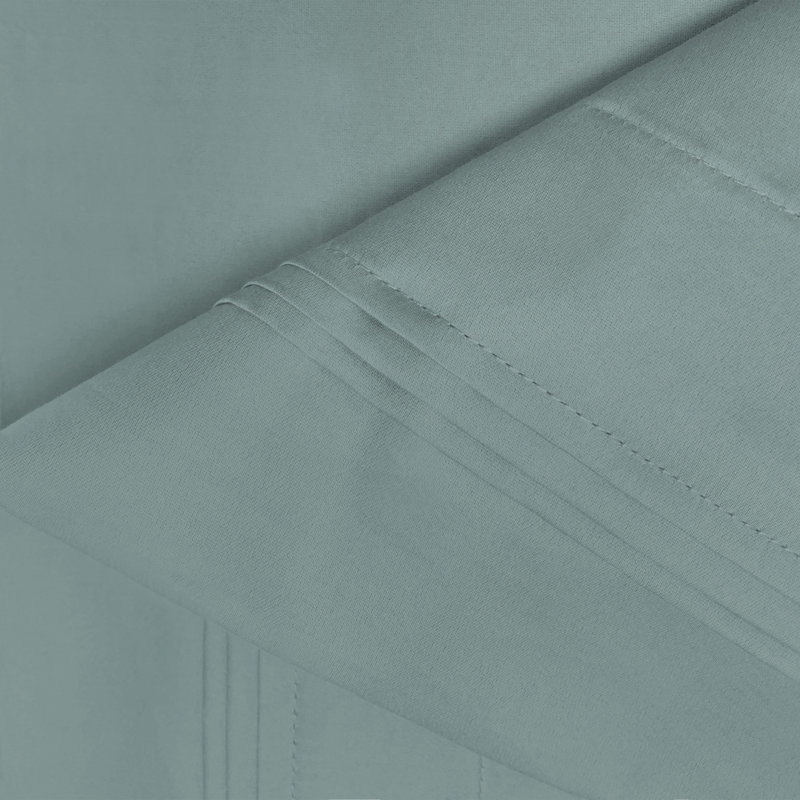 Teal Cotton Sateen Standard Pillowcase Set