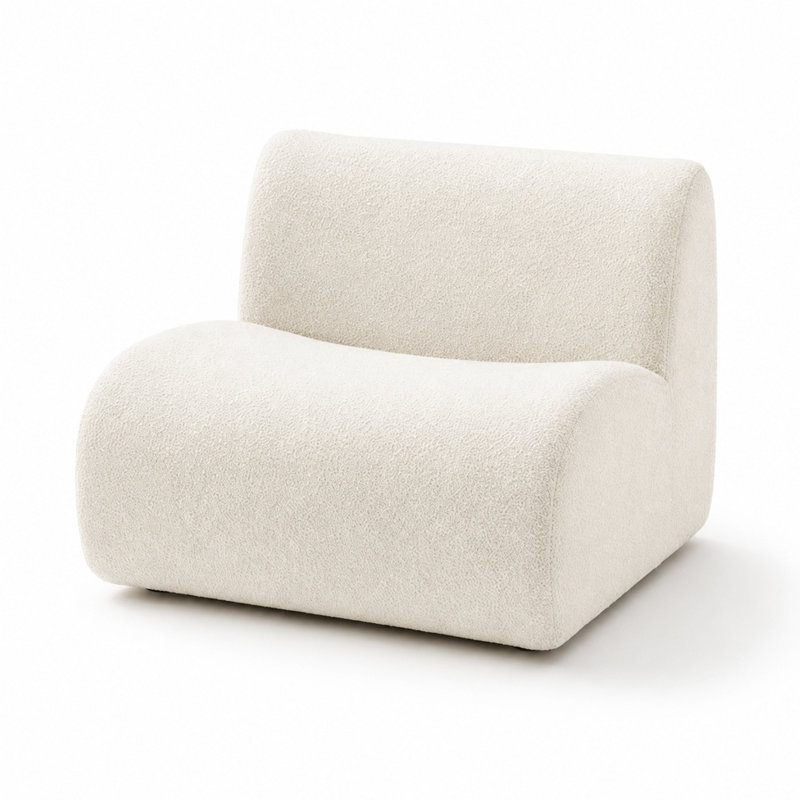 Siège central sans accoudoirs modulaire (blanc) , White