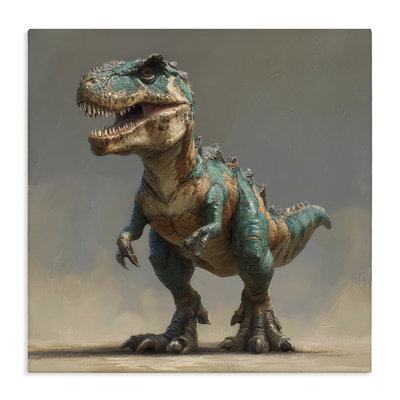 Toile d'étude turquoise T-Rex, design par Wumples