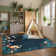 Cute Machine Washable Rug with Non-Slip Backing Non-Shedding Foldable Soft Low Pile Indoor Carpet for Playroom Bedroom