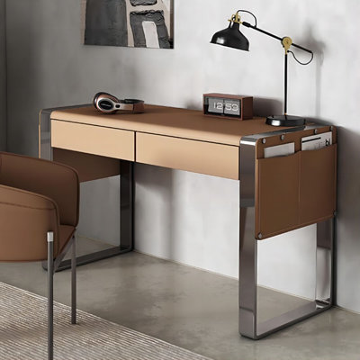 Modern and simple rectangular desk with drawers