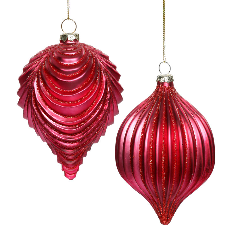 Textured Ornament 5 Inches Set Of 6