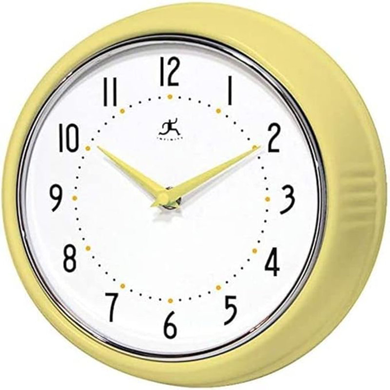 Infinity Instruments LTD. Rétro horloge murale de cuisine Mid Century