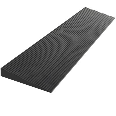 Car Driveway Rubber Curb Ramp, Low Profile Slope Ramps, Gutter Bridge with Drainage Channel, Reflective Safety Strips