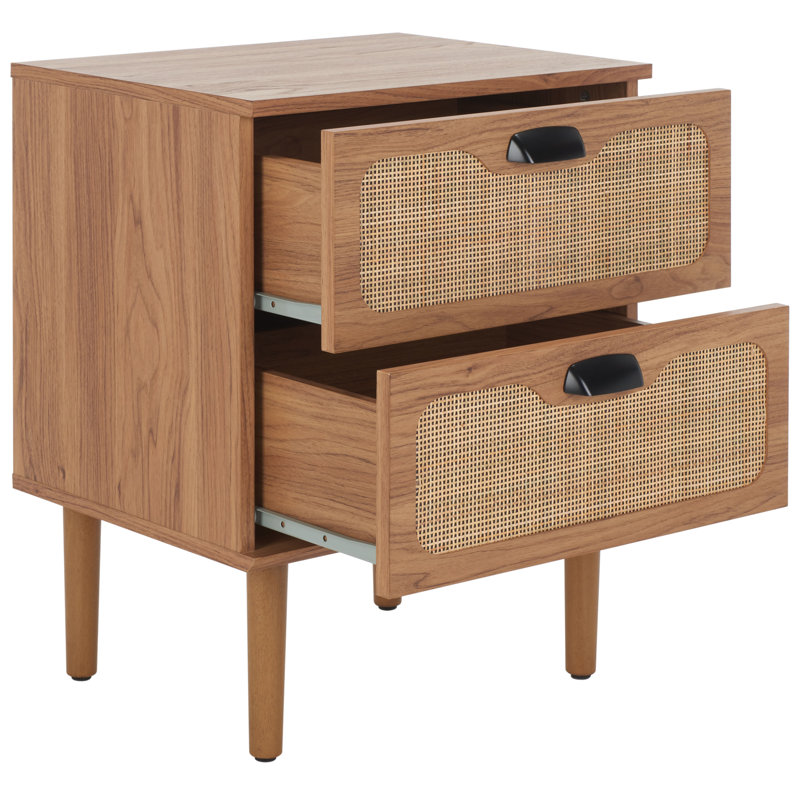 Alfano 19'' W Solid + Manfactured Wood Nightstand, Natural