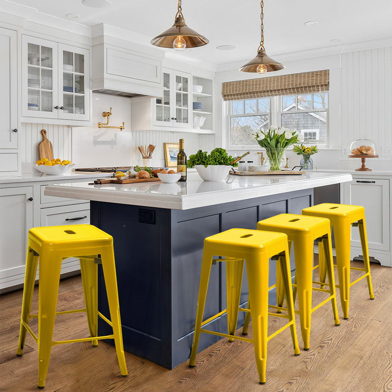 Tabouret de comptoir 24 po Medway, Jaune