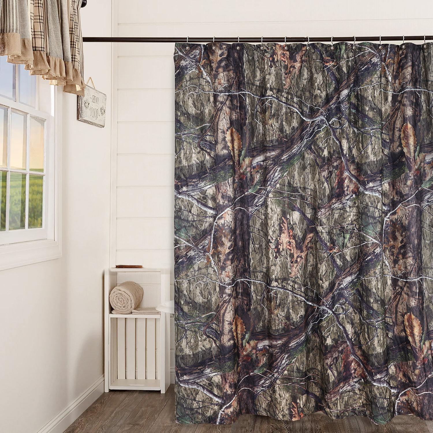 Mossy Oak Country DNA Microfiber Shower Curtains Camouflage & Hunting
