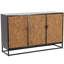 Buffet brun 3 portes en bois sculpté à la main Rigolf