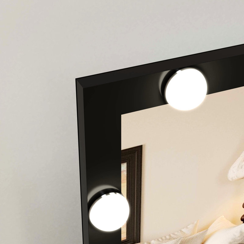 Lighted Floor Standing Vanity Mirror, 63X24inch, 3 Color Modes, Smart Touch, Removable, Suitable For Bedroom And Living Room, Aluminium Frame Wall Touch - Controlled, Room Cloakroom