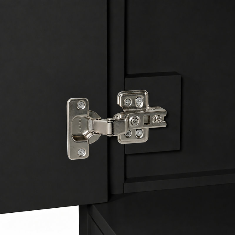Meuble-lavabo 36 po avec lavabo en céramique et 5 tiroirs, Noir