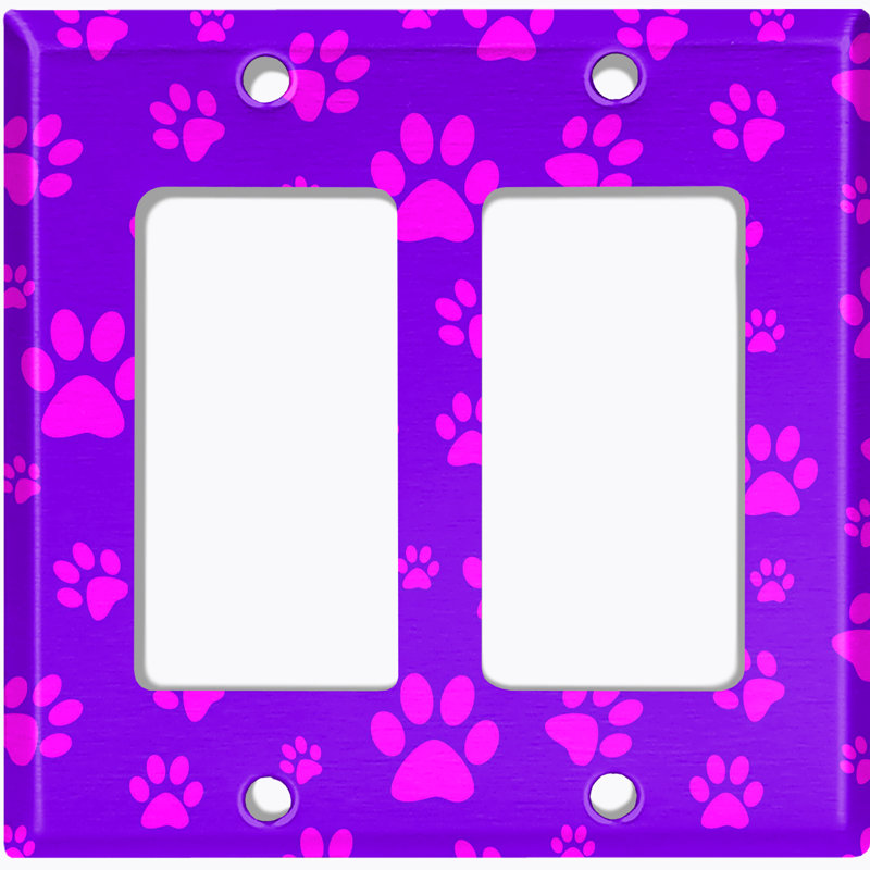 Patterned 2 - Gang Rocker Standard Wall Plate