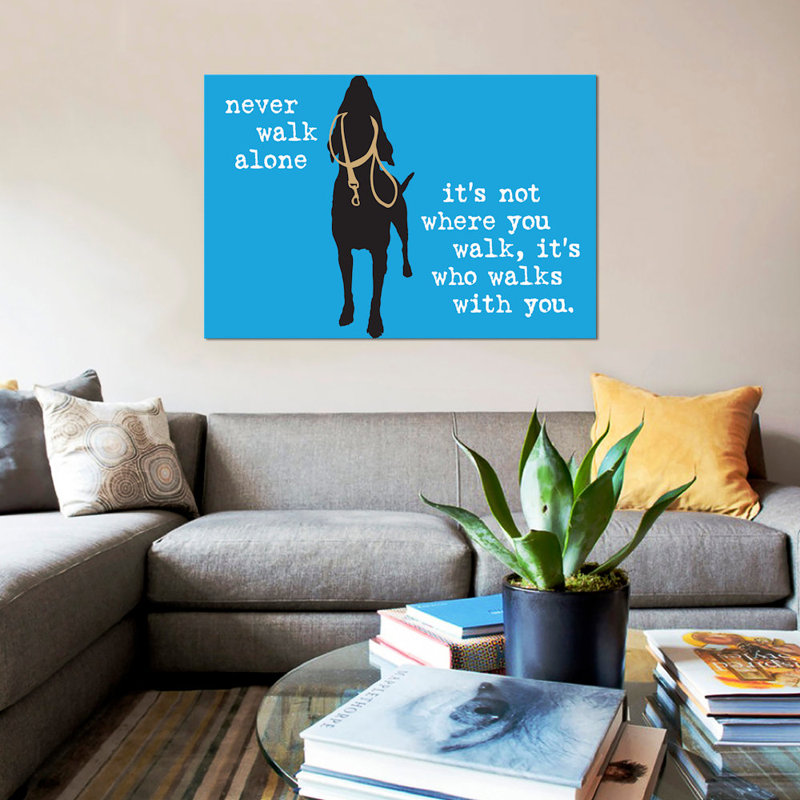«Never Walk Alone I», impression sur toile, H 8 po x l 12 po x P 0,75 po, Toile tendue, Pas de tapis