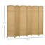 Paravent HOMcom, paravent pliant 6 panneaux, cloison autoportante de 5,6 pi de hauteur pour bureau à domicile, chambre à coucher, bois naturel-82432113