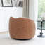 Fauteuil demi-tonneau pivotant en velours Aastha-238670027