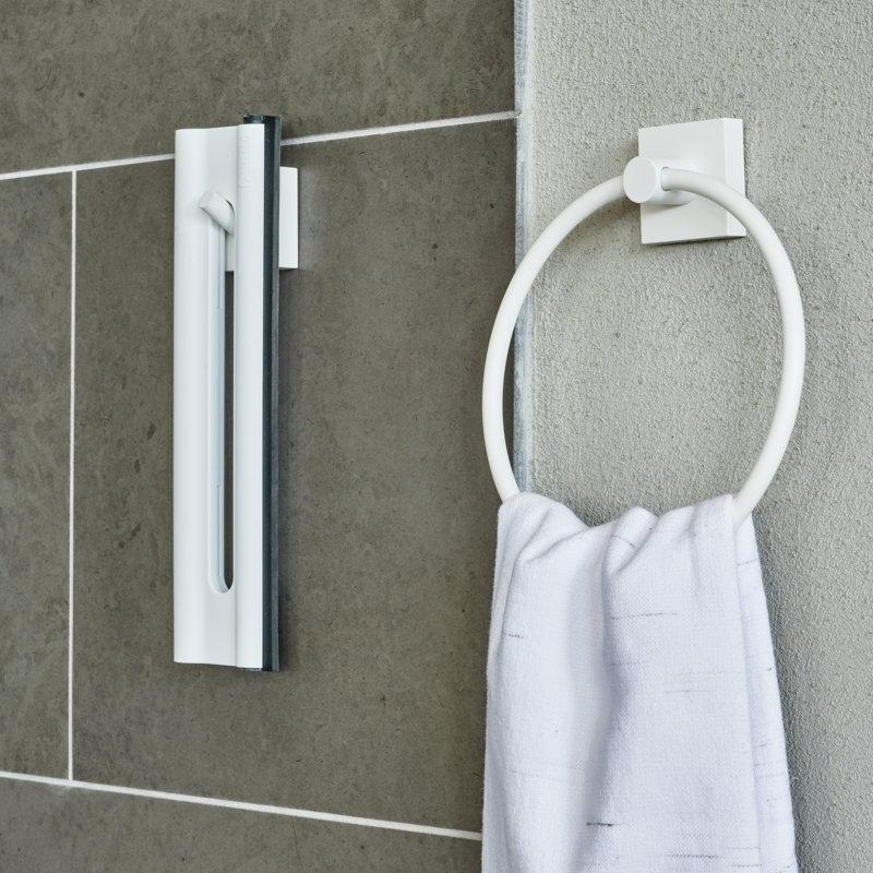 Raclette de douche blanche avec lame en ABS / silicone