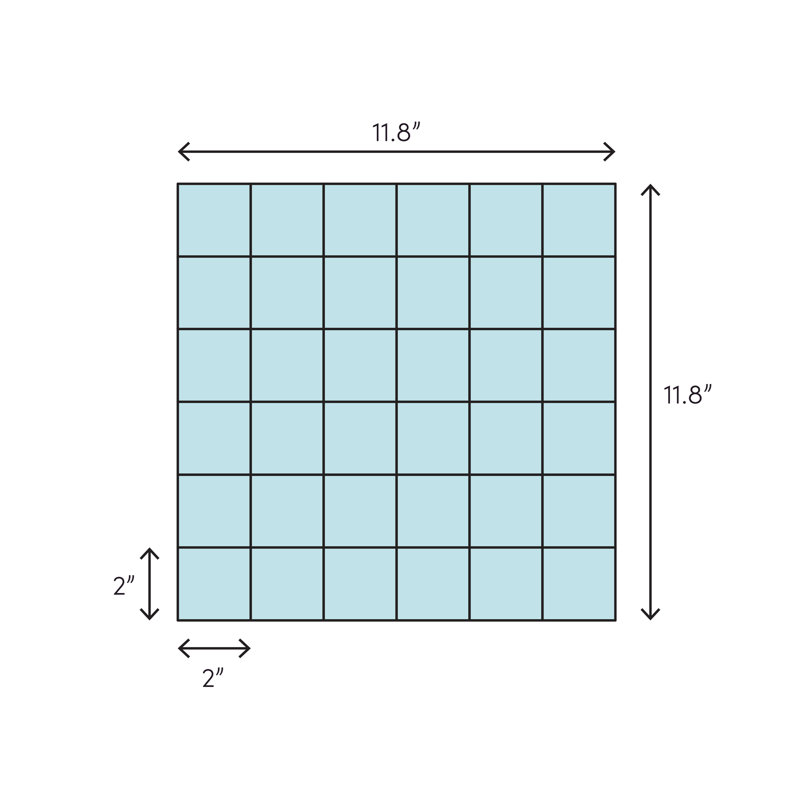 Lungo 2" x 2" Porcelain Grid Mosaic Wall & Floor Tile, White