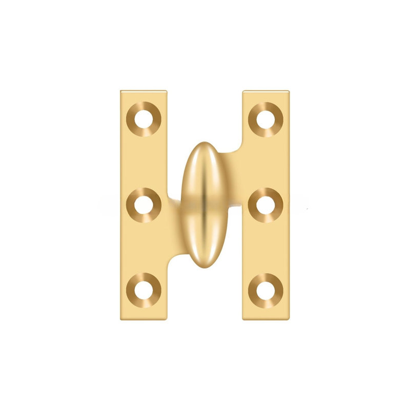 Deltana OK2015U19-L 2" x 1-1/2" Hinge in Paint Black, Antique Brass