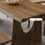 Table de salle à manger rectangulaire en bois massif brun noisette-676156584