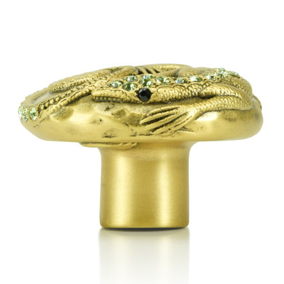 KNOB; LIZARD; PERIDOT MUSEUM GOLD FINISH