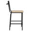 Tabouret à hauteur de comptoir noir avec attrait moderne, assise confortable, siège rustique, convenant à la famille dans une salle à manger